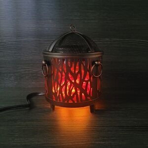 Elegant Black and Orange Decorative Lantern